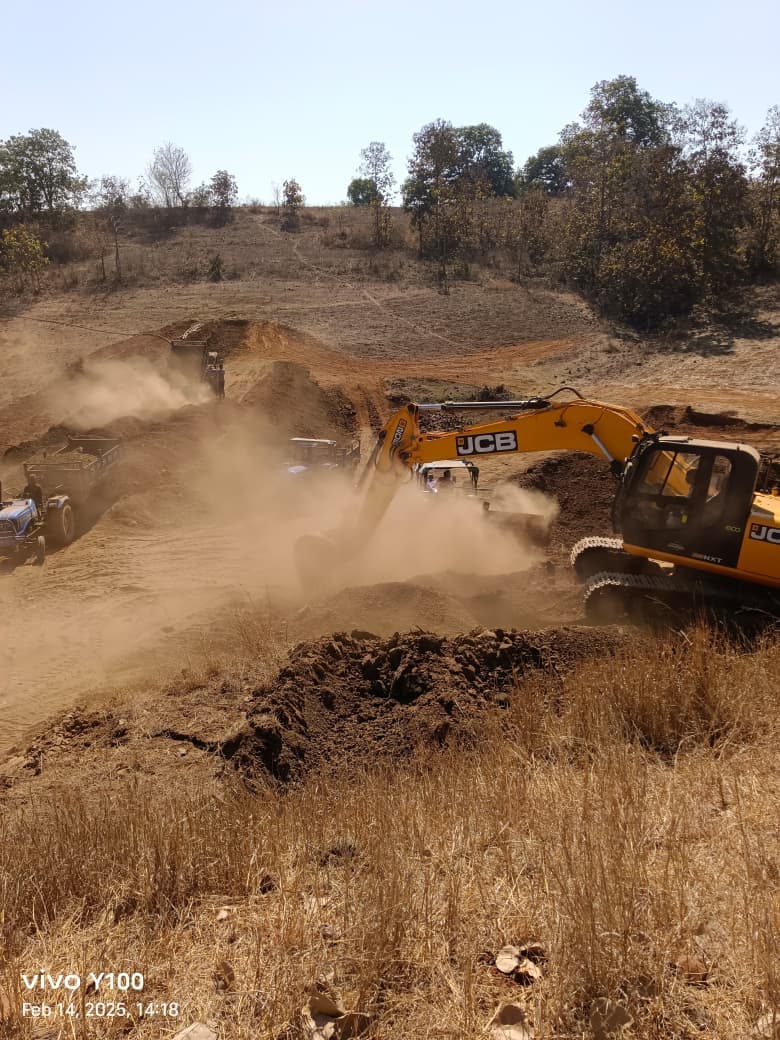 Excavation and digging work in progress