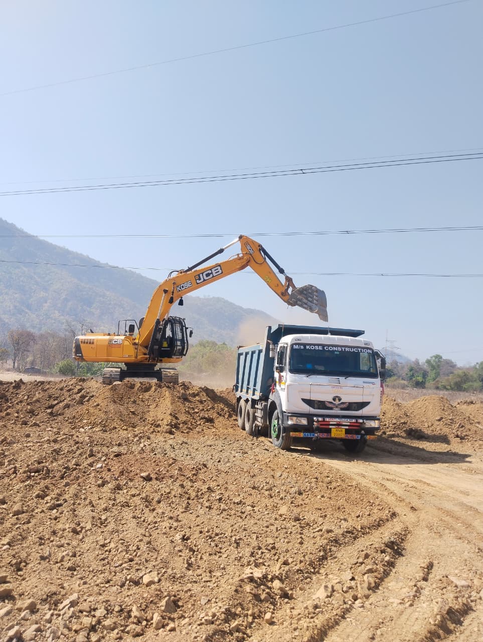 Sand bricks gravel and construction material